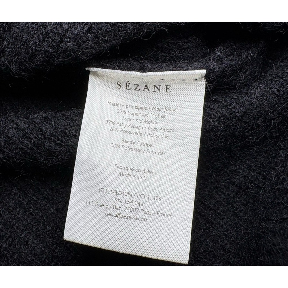 Sezane Black Gaspard Cardigan Sweater - Picture 7 of 10